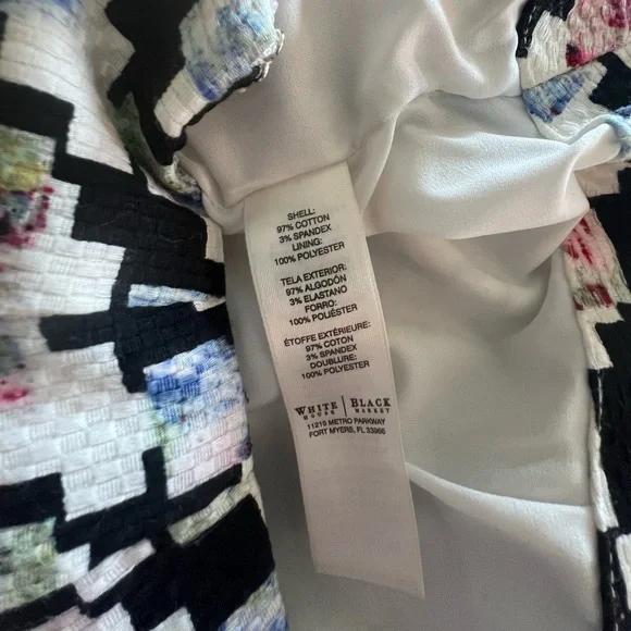 White House Black Market Houndstooth Mixed Print Pencil Skirt 2 - Picture 5 of 5